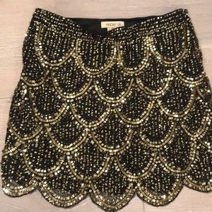Black and Gold sequin skirt